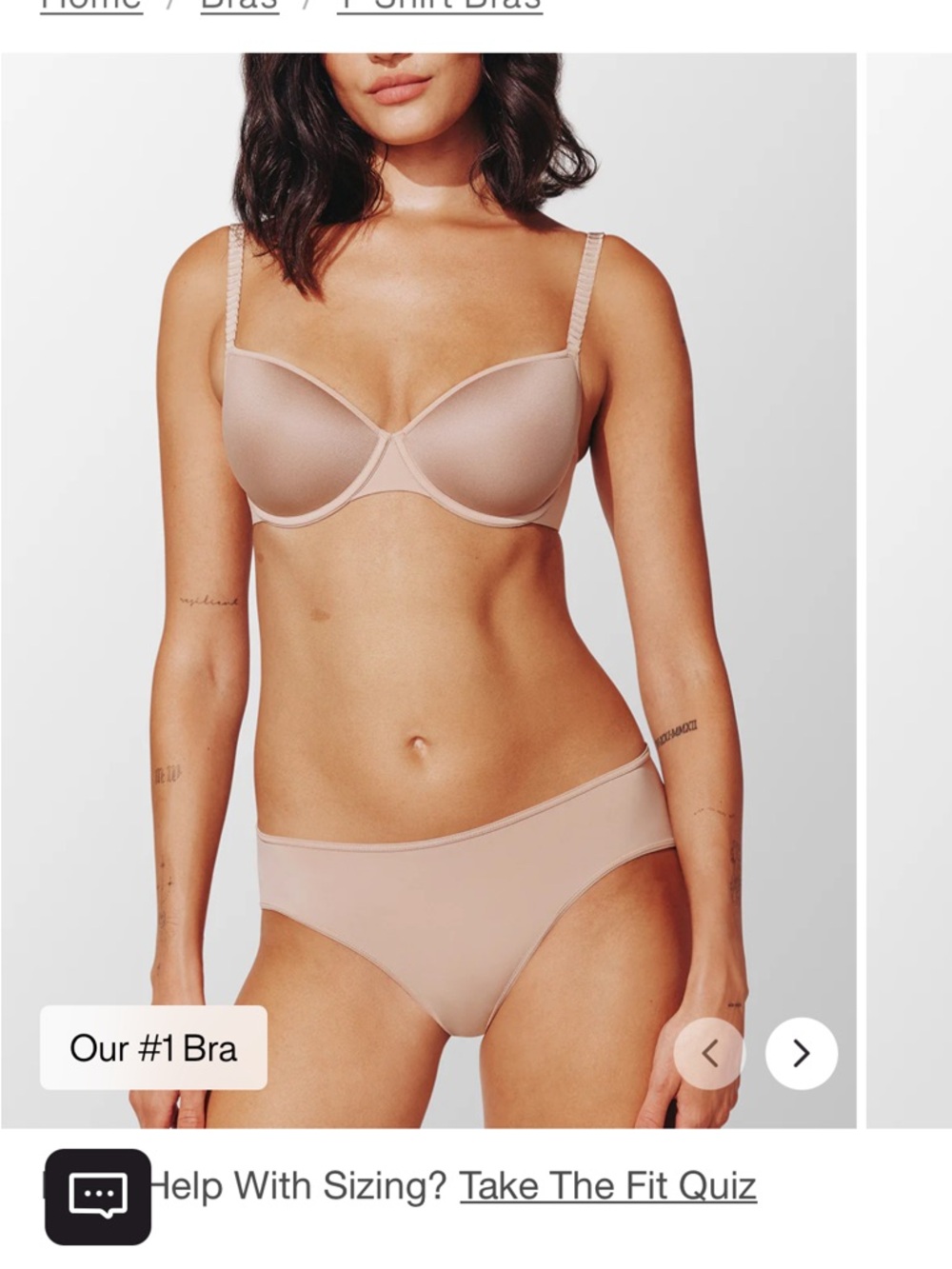 TWO ThirdLove 24/7 T-shirt braS Light Beige & Blush - Picture 2 of 14
